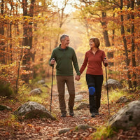 genouillère de maintien sport seniors randonnée en forêt