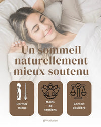 Oreiller mi-ferme en duvet favorisant un sommeil profond et une nuque bien alignée