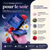 tableau des ingrédient de somnistrips des bandelette orale a la mélatonine pour apaiser le sommeil