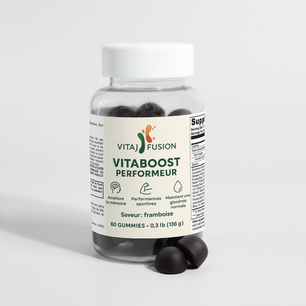 Vitaboost Performer - 60 gummies Energie Naturelle vegan - Complément alimentaire Vitalfusion